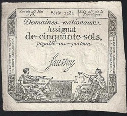 assignat - cinquante sols