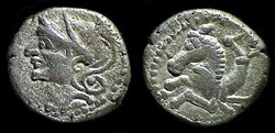 denier à l'hippocampe tête à gauche