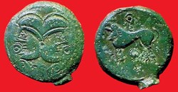 bronze à la tête janiforme b