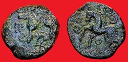 bronze EPV au cheval et au sanglier enseigne