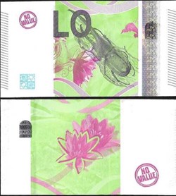 échantillon 50 euros scarabée et fleurs de lotus