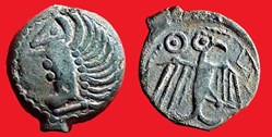 bronze à l'aigle et à la rouelle tête à gauche