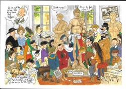 JEAN MARCELLIN -  première exposition des statues à la mairie