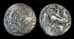 drachme au cavalier et à la main , joue tatouée - B