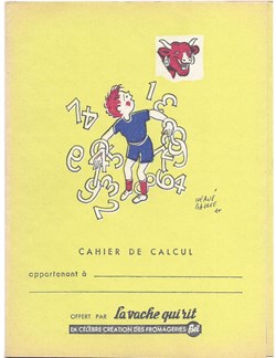 protège cahier - vache qui rit