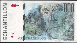 échantillon 200 francs RAVEL