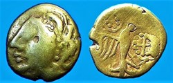 hémistatère d'or à l'aigle tête à gauche