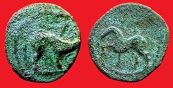 bronze au cheval et au sanglier