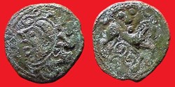 bronze au cheval au masque et au triskèle