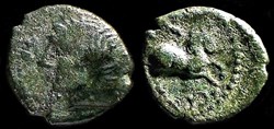 obole au cheval et au triskèle et rinceau