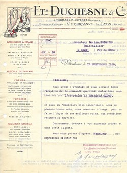 facture - DUCHESNE & Cie