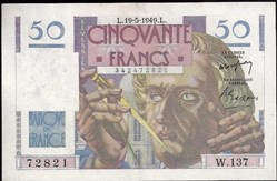 50 francs ( LE VERRIER ) - type 1946