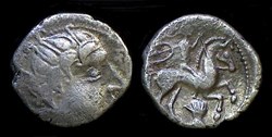 drachme au cavalier et à la main - C
