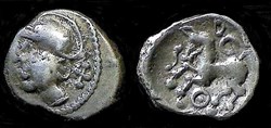 denier à la tête casquée - type 1a