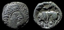 denier au lion type VILLENEUVE SAINT GERMAIN a