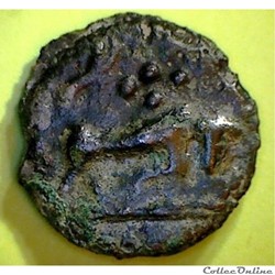 (incertains ) potin au taureau chargeant et au quatre globules