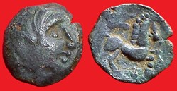 bronze au cheval et à la tête de loup