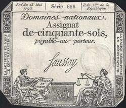assignat - cinquante sols
