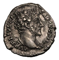 Marcus Aurelius (as Caesar) AR Denarius