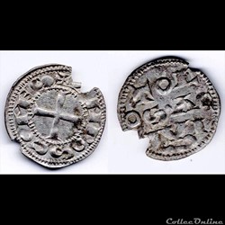 OBOLE D'ALFONSE JOURDAIN (1112 - 1148)