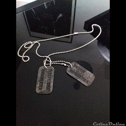 Réplique plaques militaires, dogtag Wolverine/Logan - X-Men