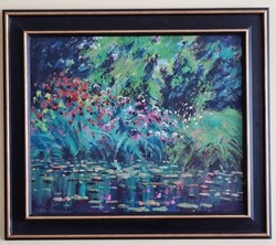 Bord d'étang aux iris (Georges Ferro La Grée)