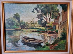 Barque sur le lac (Marcel Parturier)
