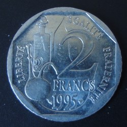 2 Francs Louis Pasteur 1995