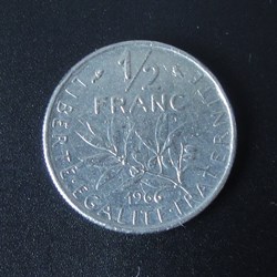 1/2 Franc 1966