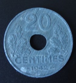 20 centimes 1942