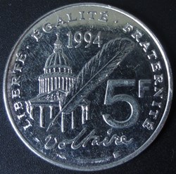 5 Francs Voltaire 1994
