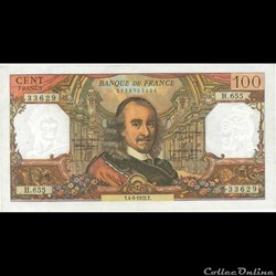 100 Francs Corneille 1972