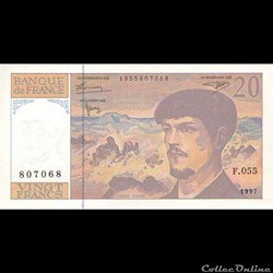 20 Francs Debussy 1997
