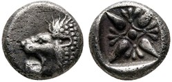 *Milet / Douzième de statère / Protomé de lion à gauche - Motif stellaire