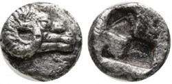 *Cebren / Diobole / Tête de Bélier à droite - Carré creux.