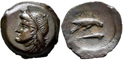 Sarmatie / Olbia / Unité / Tête de Demeter - Aigle et Dauphin.