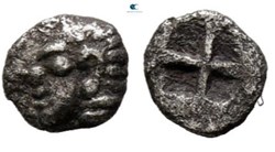 Colophon / Tetartemorion / Tête achaique à gauche - Carré creux
