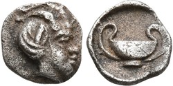 Asie Mineure / Incertaine / Hémiobole / Tête de PAN / Kylix.