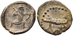 Phénicie - Sidon - Trente deuxième de shekel / Galère de guerre / Le grand Roi combattant