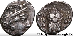 Athènes / Hémidrachme / Tête d'Athéna à droite - Chouette debout de face.