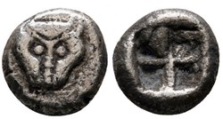 Asie Mineure / Hecté / Tête de panthère - Carré creux.