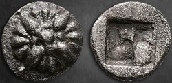 Erythrée ? - Hémiobole - Rosace - Carré creux.