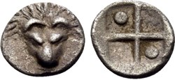 Chersonèse Taurique - Panticapée / Tétartemorion / Tête de Lion / Carré creux.
