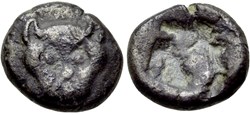 Asie Mineure / Tritartemorion / Tête de panthère - Carré creux.