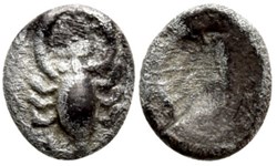 Asie Mineure/Incertaine/Tetartémorion/Scorpion - Carré creux