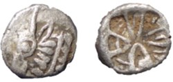 Asie Mineure / Incertaine / Tétrobole / Tête de taureau - Carré creux multi-divisé.