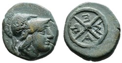 Messembria / Demi-unité / Tête d'Apollon  -   Athéna Alkidémos.