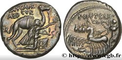 Rome  / Denier - AEMILIA  / Le Roi Aretas agenouillé - Jupiter dans un quadrige.