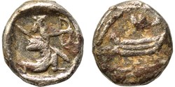 Phénicie - Sidon - Trente deuxième de shekel / Galère de guerre / Le grand Roi combattant