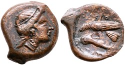 Sarmatie / Olbia / Unité / Tête de Demeter - Aigle et Dauphin.